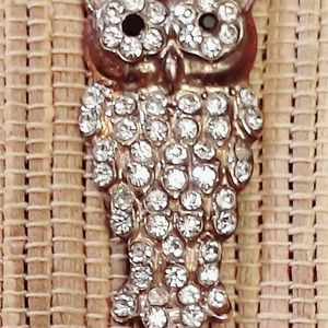Small vintage owl pendant for necklace